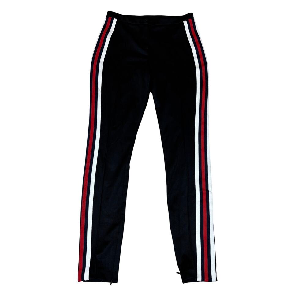 Gucci Web Stripe Leggings Track Pants Women's Small Black Red Stripe Luxury